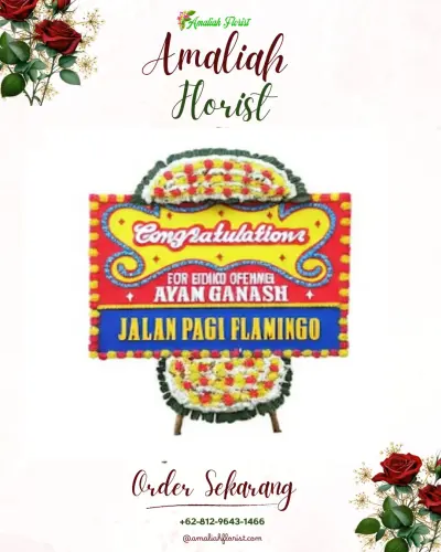 Bunga Papan Congratulation di Kebun Beler